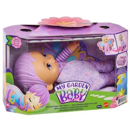 Mattel My Garden Baby Mein Schmuse Schmetterlings-Baby (23cm) 1 Stück, 4-fach sortiert
