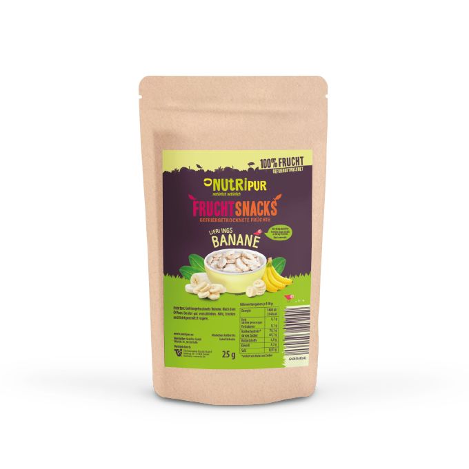 NutriPur gefriergetrocknete Früchte, Bananen