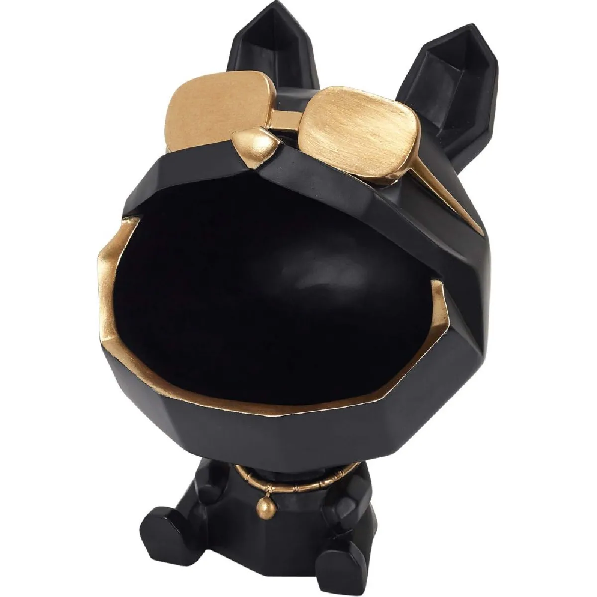 The Home Deco Factory Vide poche chien lunettes dorées