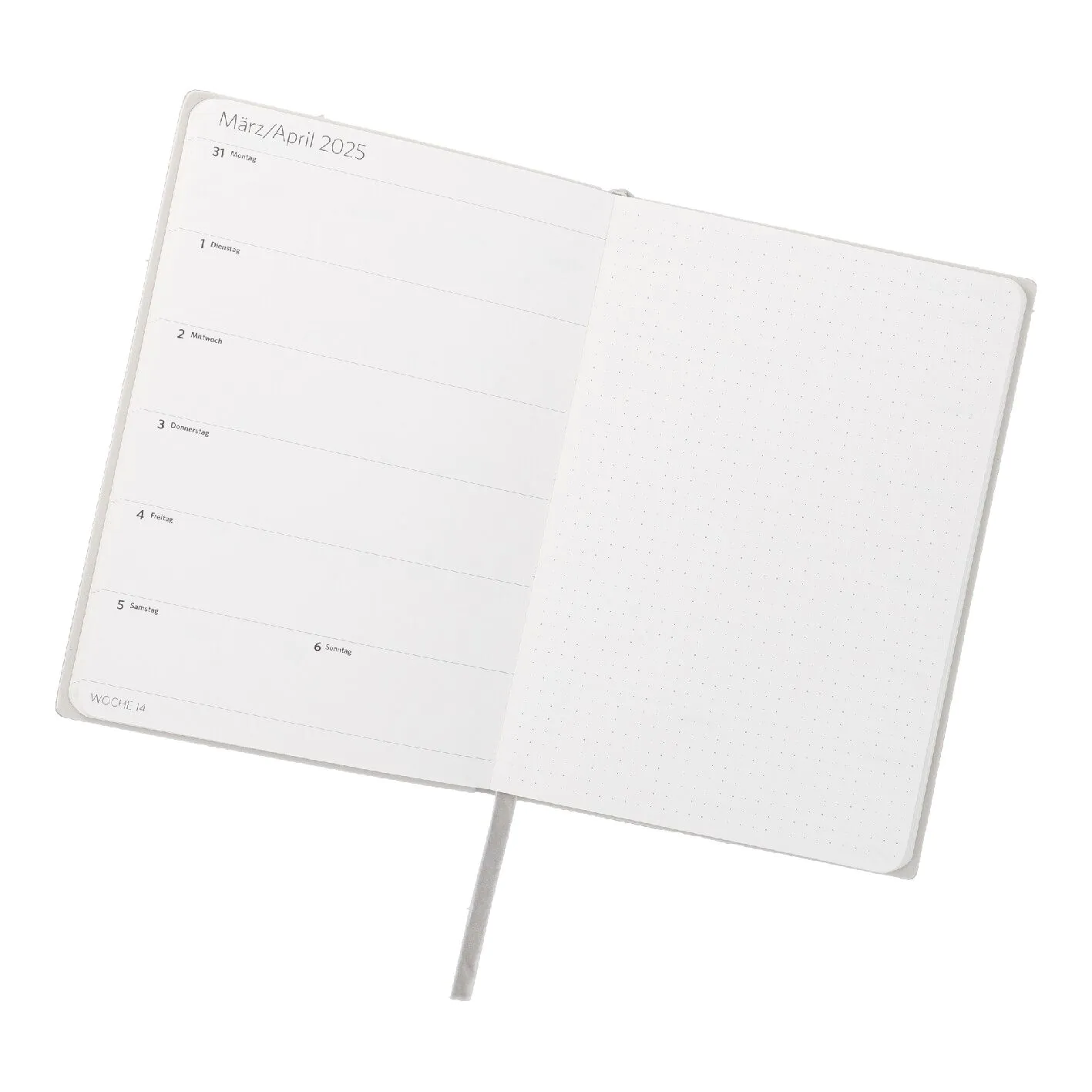 Kalender Edel, A5, hellgrau