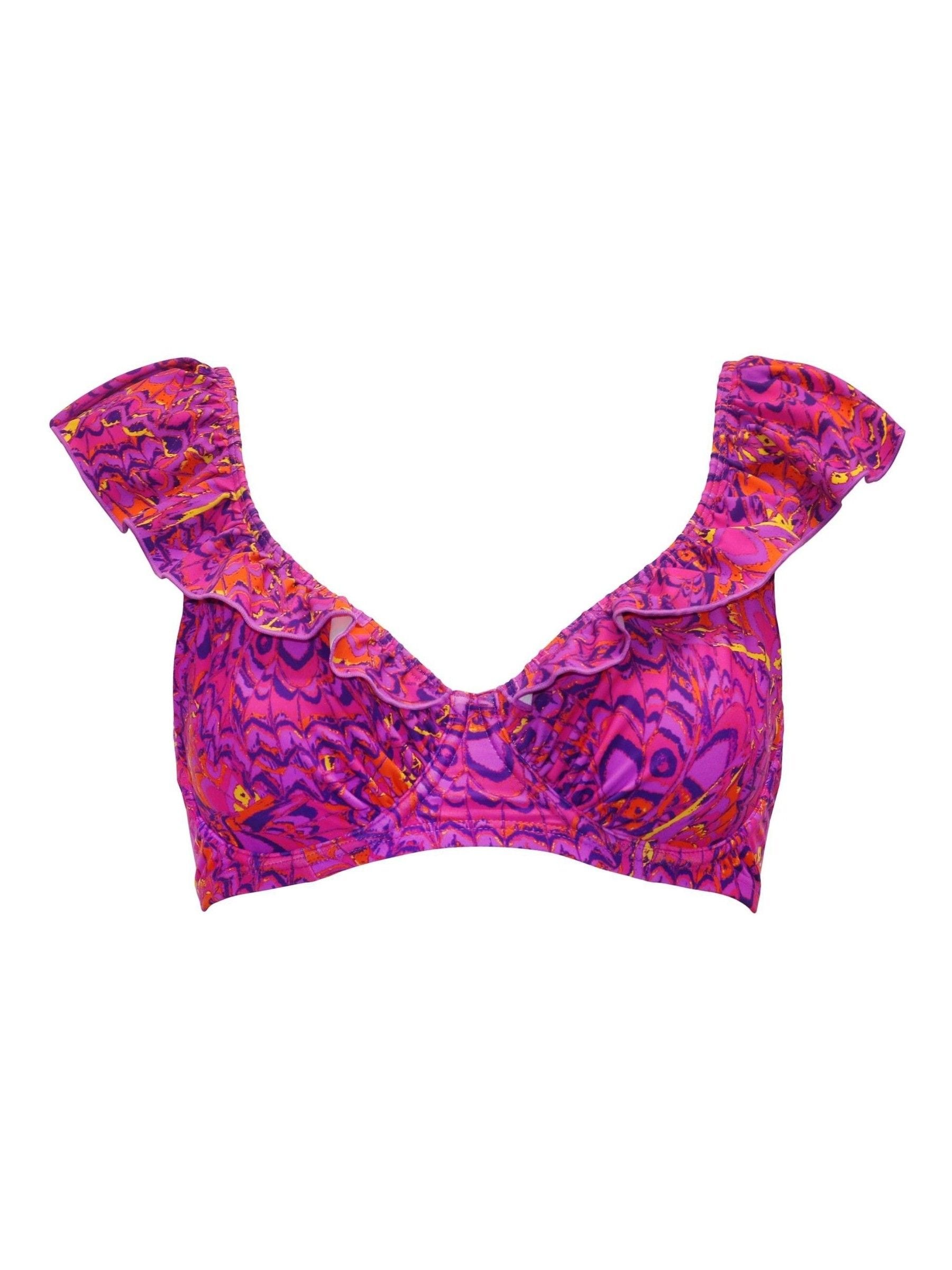 Paars - Pour Moi Bermuda Underwired Frill Top