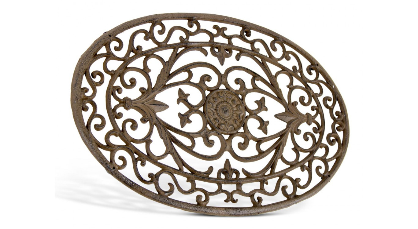 Paillasson lune fonte marron 60.5x2x40cm