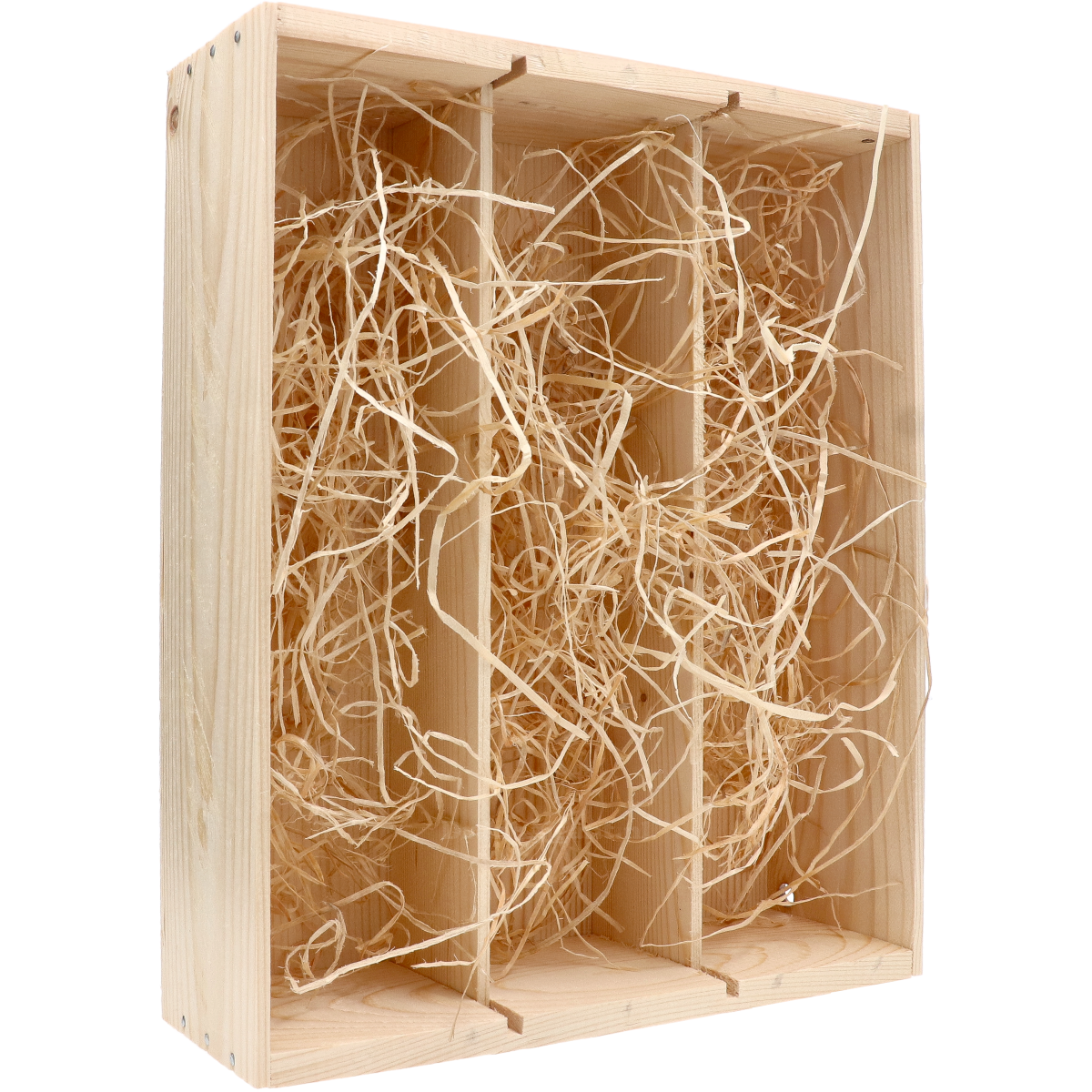 Cadeaukist Hout 3 Vaks Los Deksel