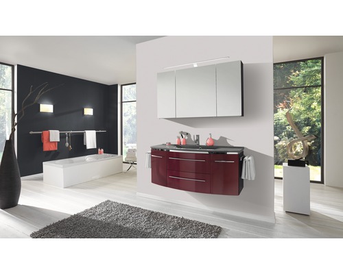 Marlin badkamerspiegelkast, 120 x 17,5 x 68,2 cm, antraciet, 3-deurs, LED, IP20