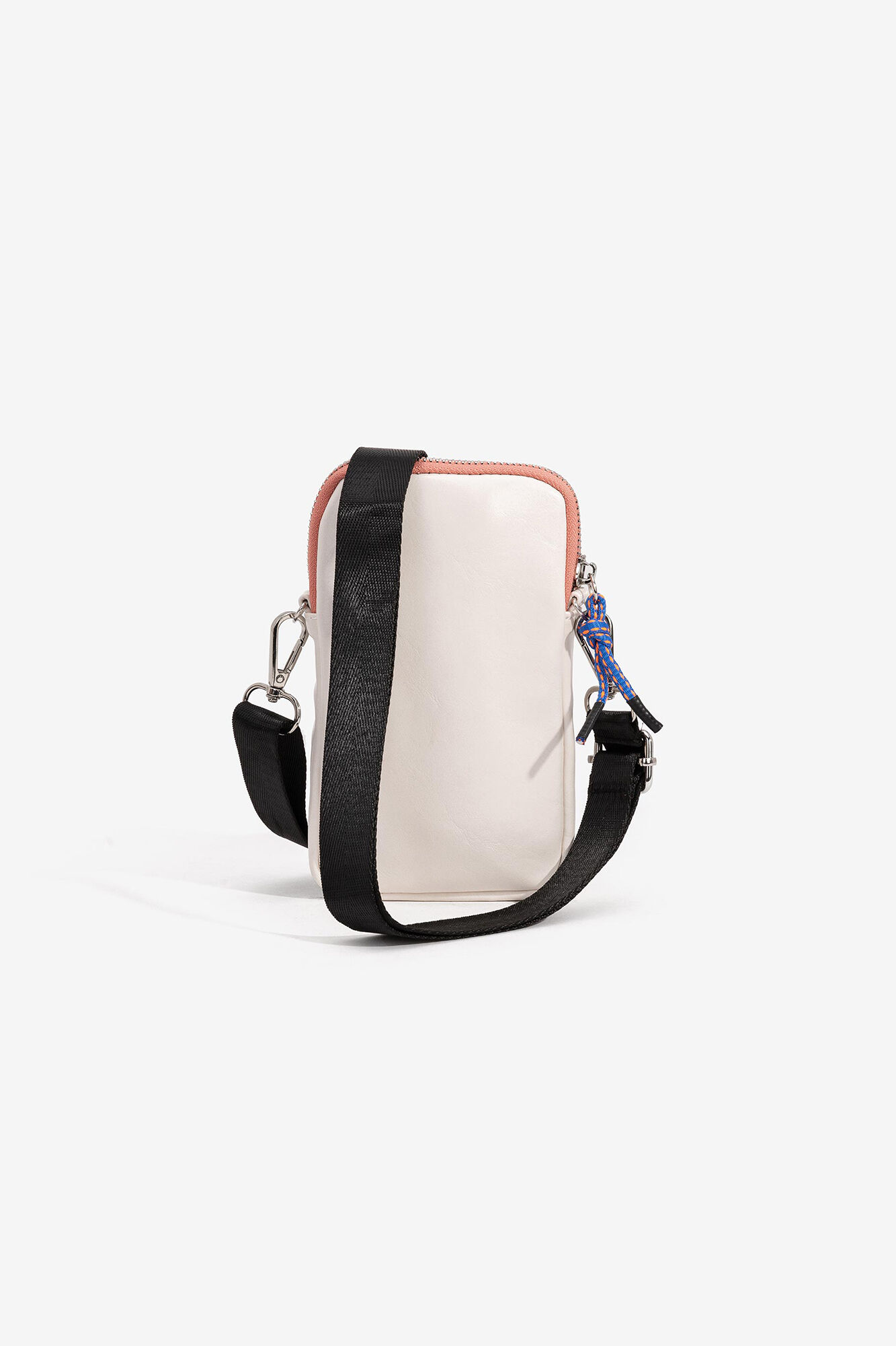 Bolsa de transporte com cordão contrastante - bege