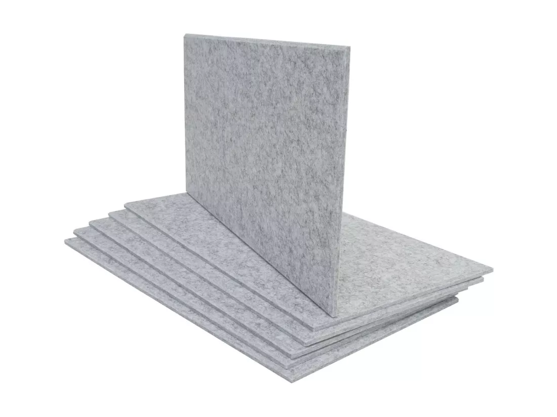 Panneau mural acoustique MCW-L52 (set de 6), gris clair