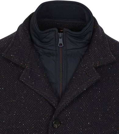 Suitable Robert Coat Wol Navy SPE22301RO67ST-290 kopen