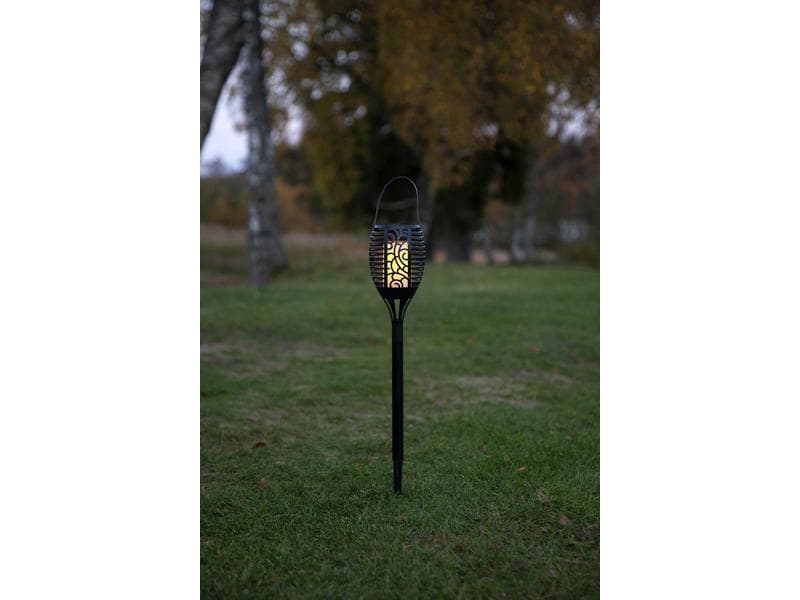 Star Trading Gartenlicht Solar Flame, Schwarz Solar Fackel mit Kerzeneffekt