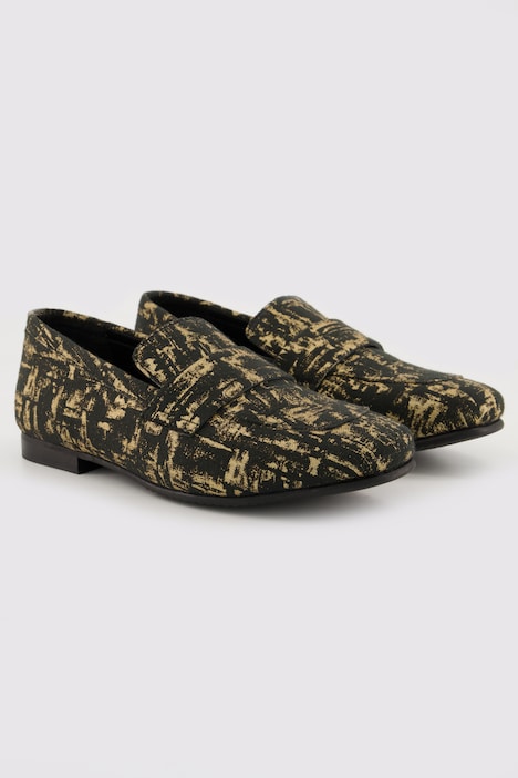 Jacquard-Loafer, Melange, Lederfutter, Weite H