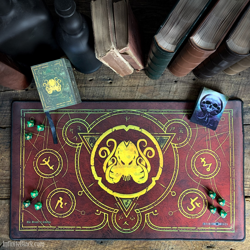 Playmat Infinite Black - The Brand of Cthulhu Eldritch Red