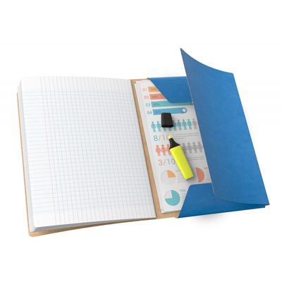 Oxford EasyBook Kraft - Cahier 24 x 32 cm - 96 pages - grands carreaux (Seyes) - disponible dans différentes couleurs