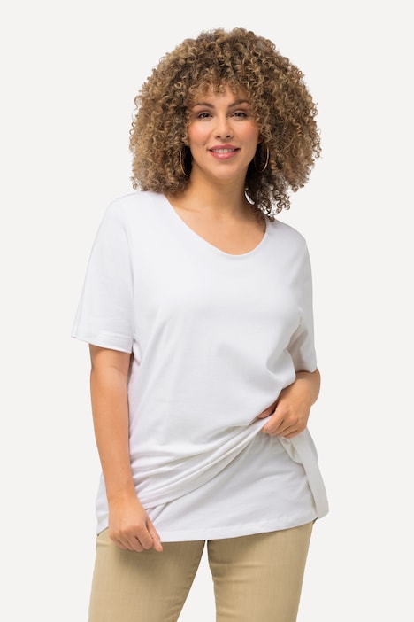 Shirt, doppellagige Vorderseite, Slim, Rundhals, Halbarm