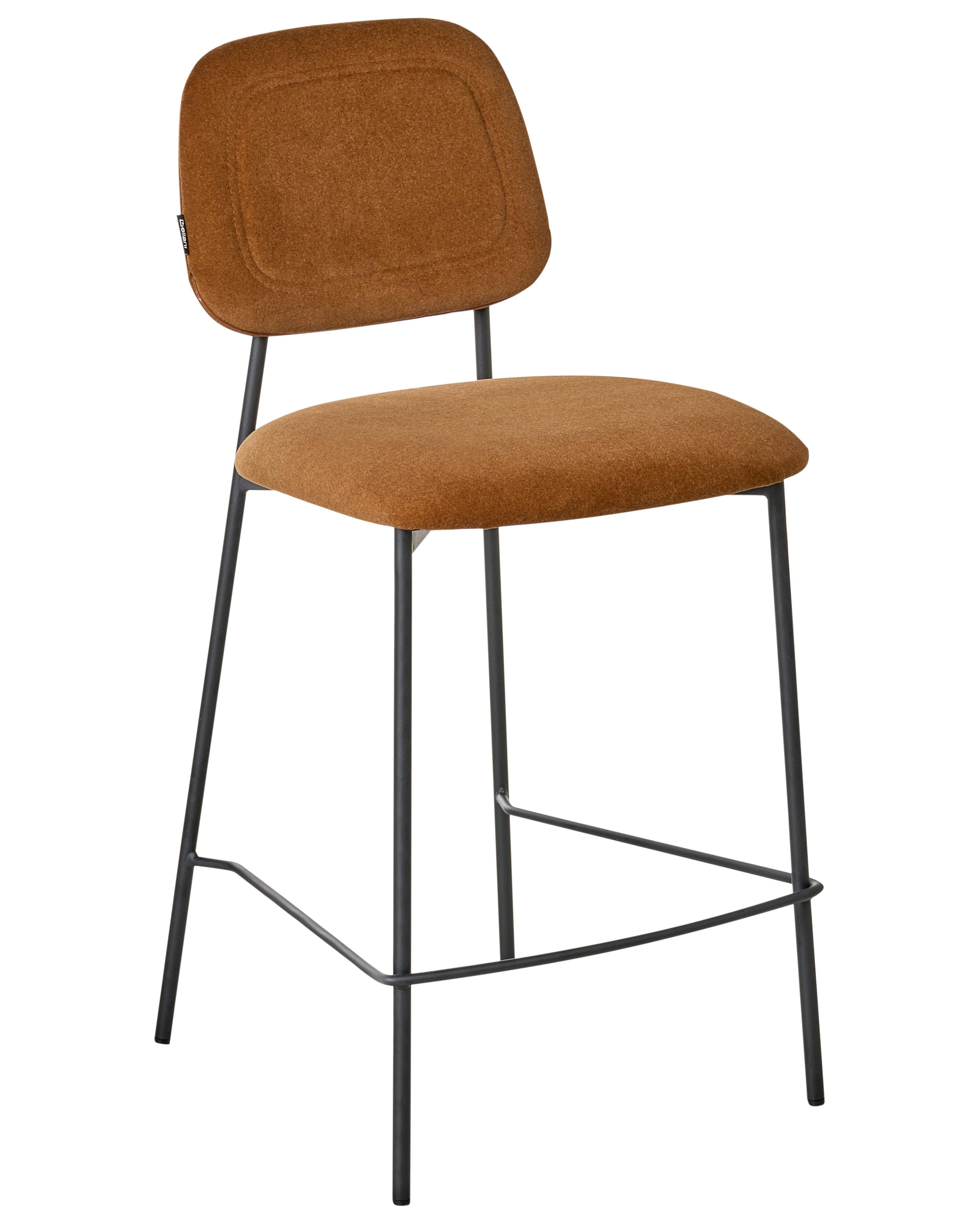 Set van 2 barstoelen DUETTE Fluweel Goudbruin