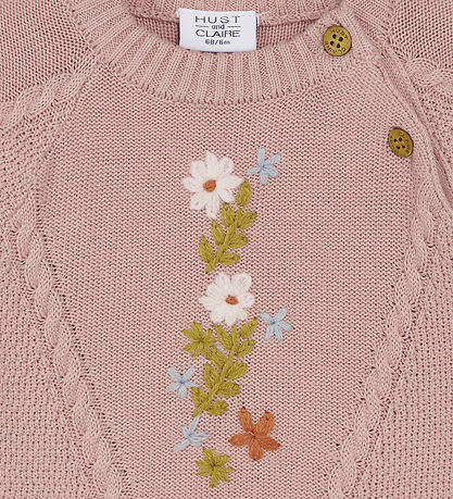 Hust and Claire Bluse - Strick - Panya - Dusty Rose m. Blumen