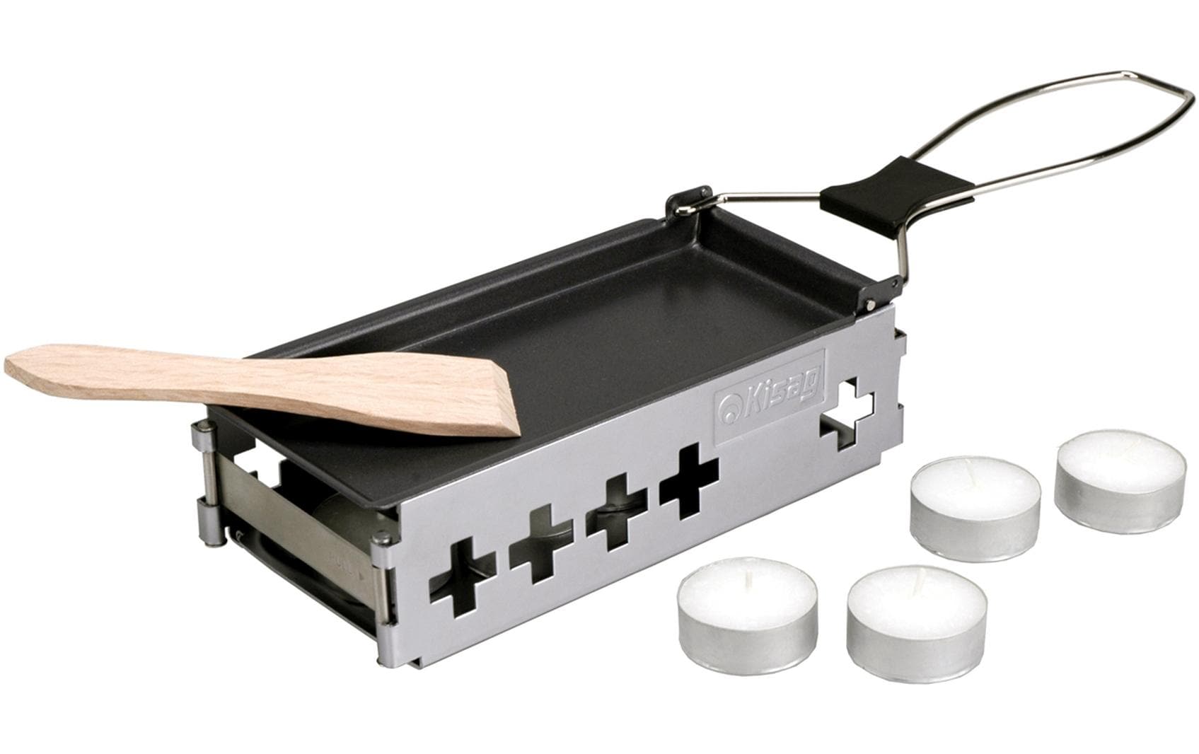 Teelicht-Raclette Candle light to go SilberRaclette für eine Person