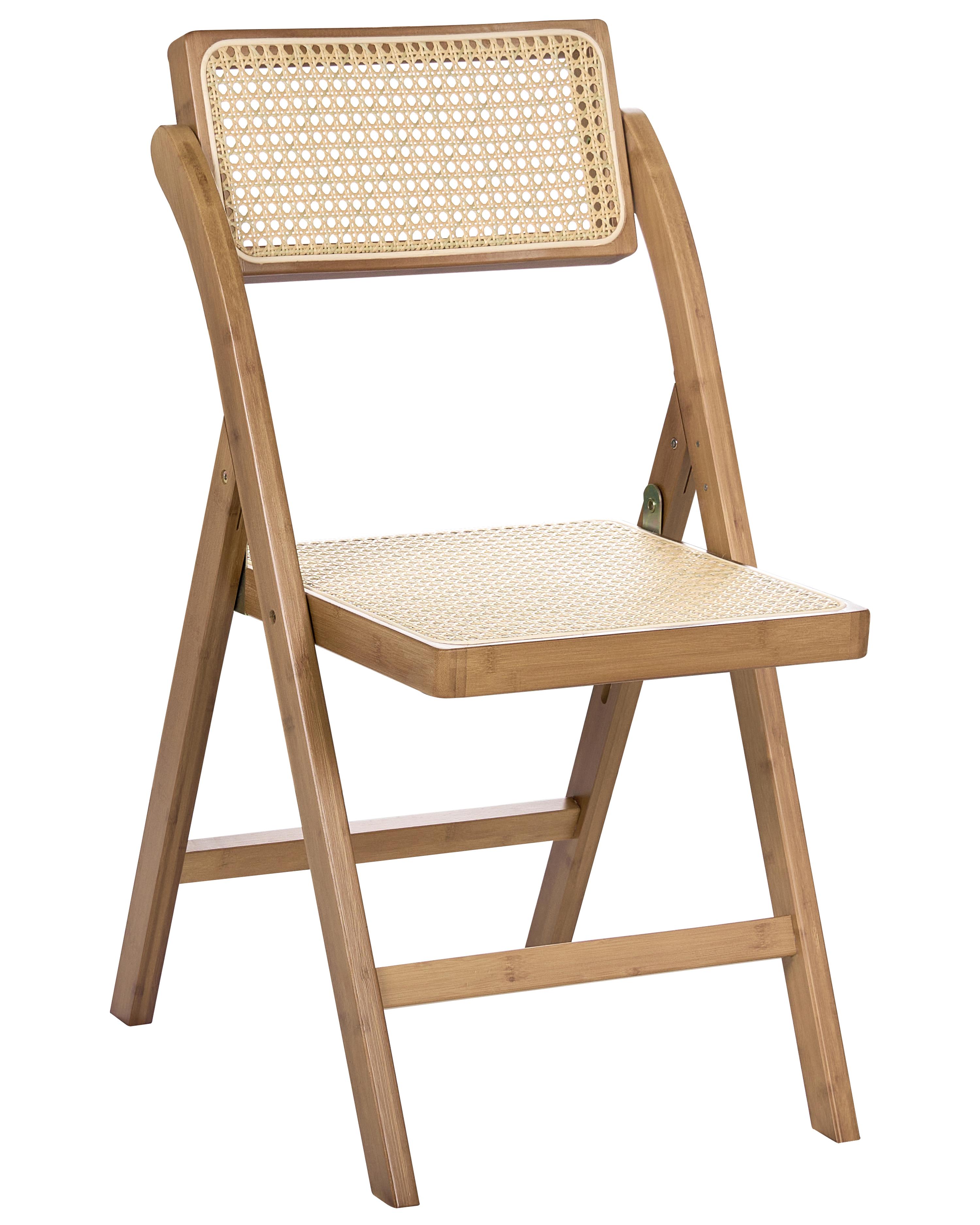 Set van 2 eetkamerstoelen inklapbaar MODANE Bamboehout Bruin