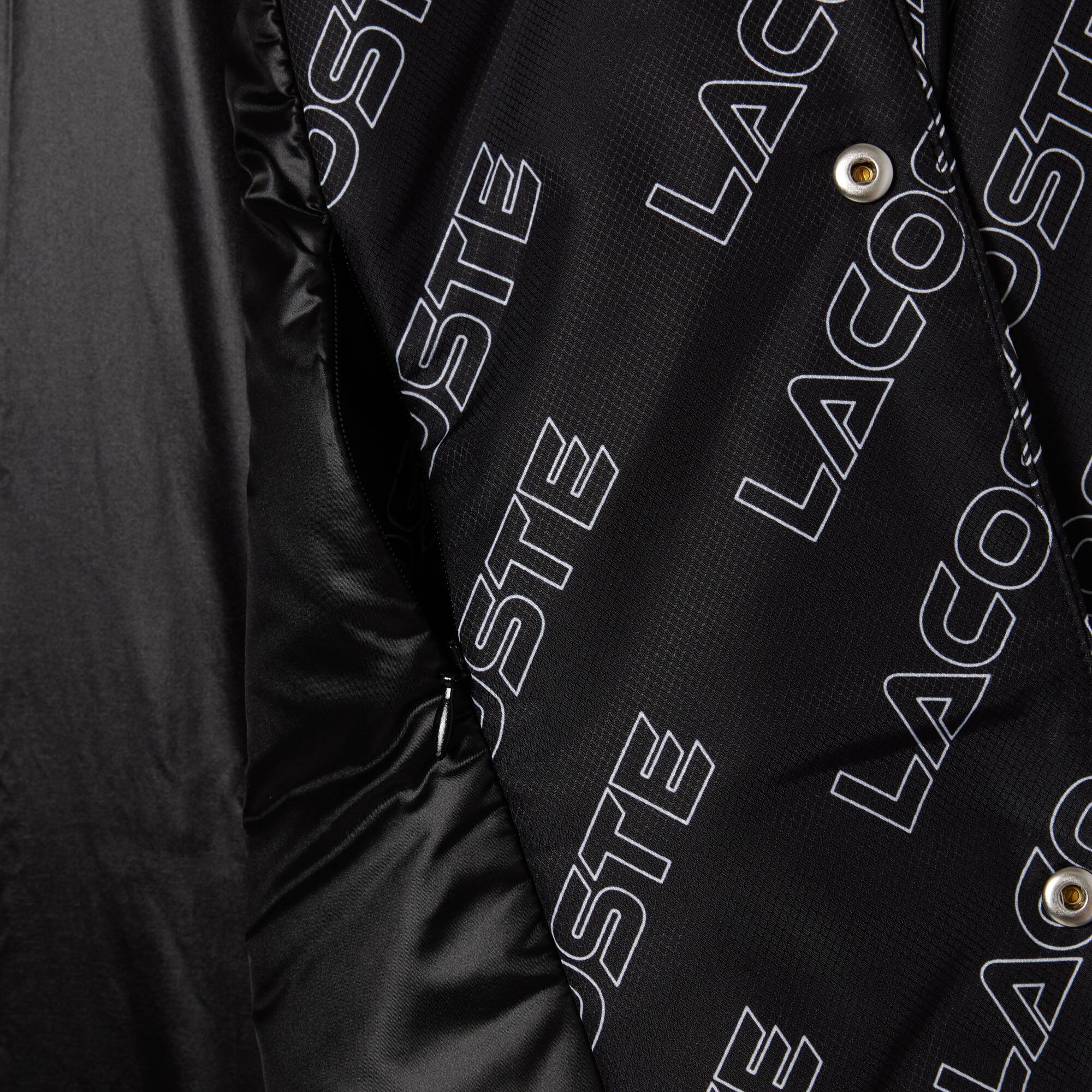 Jacke mit Stehkragen und grafischem Aufdruck Jacken & Mäntel - Schwarz - Lacoste - Herren