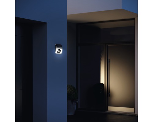 Steinel Solar LED Huisnummerlamp 4000K neutraal wit 227x242 mm XSolar LH-N wit/roestvrij staal