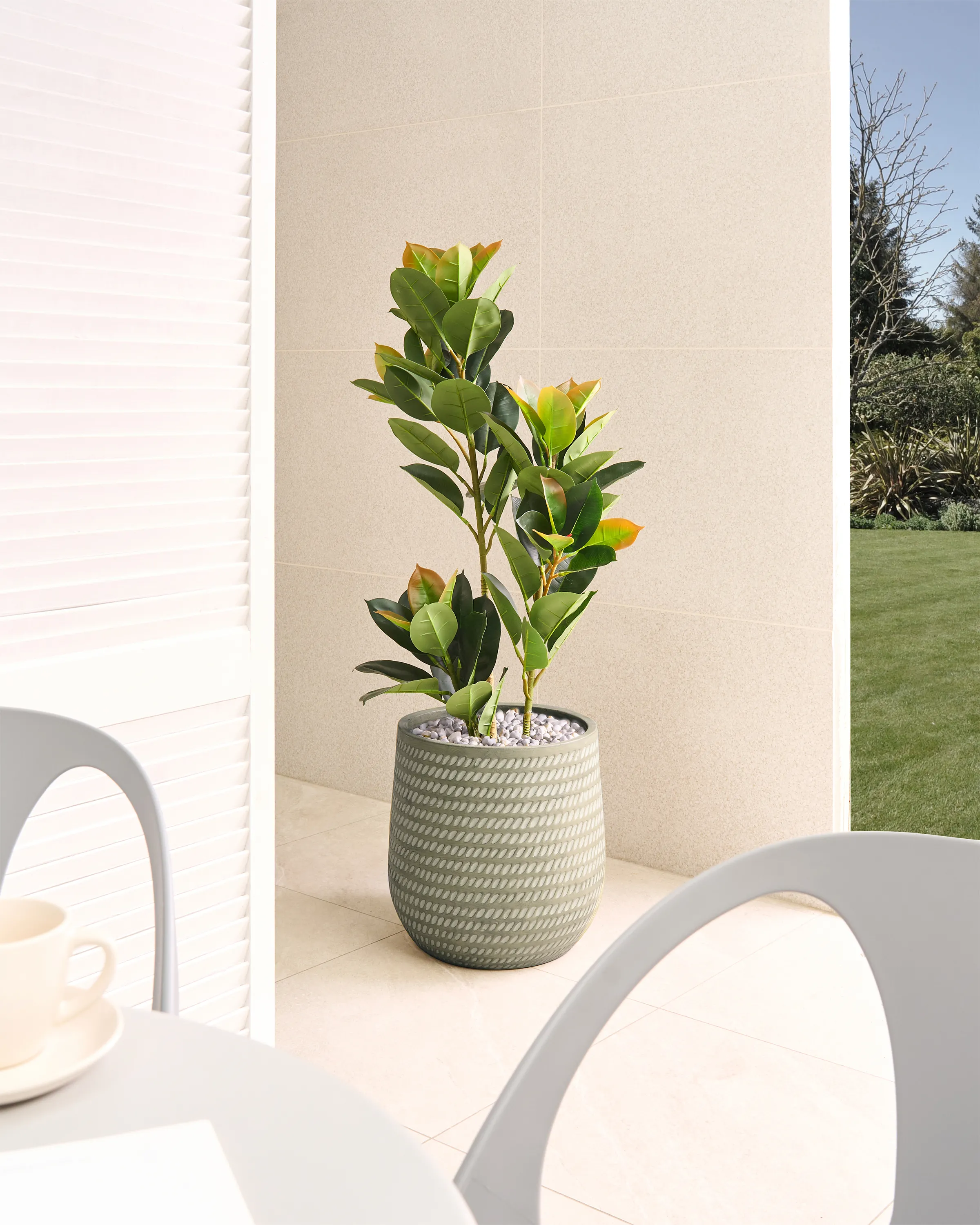 Bloempot LIVADIA 39 cm Olijfgroen