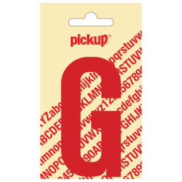 Pickup plakletter G rood glans 90 mm