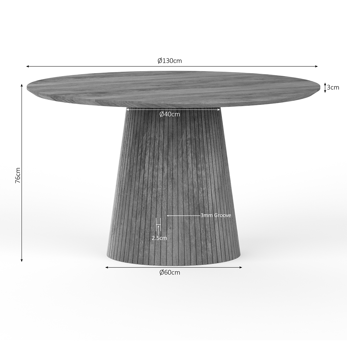 Eettafel Sol Ø130 cm