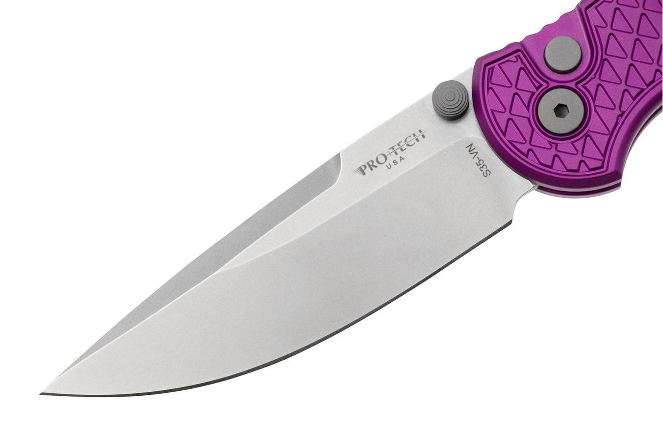 Pro-Tech TR-3 Integrity INT105-P, Stonewashed CPM S35VN, Relic Textured Purple Aluminum, zakmes