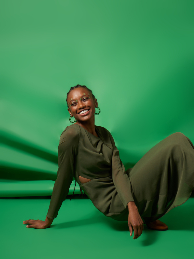 Robe midi ajourée