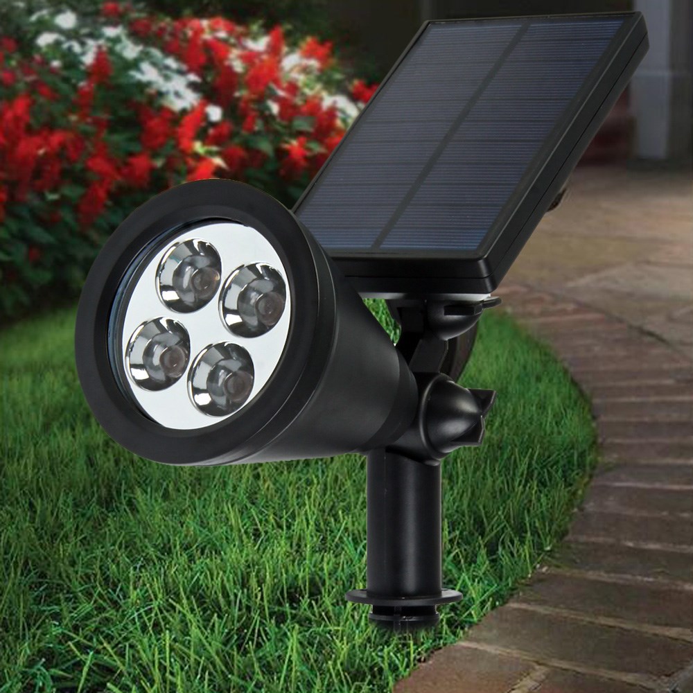 Spritzwasserfeste LED Solar Lampe Outdoor Gartenleuchte (200LM)   Erdspiess