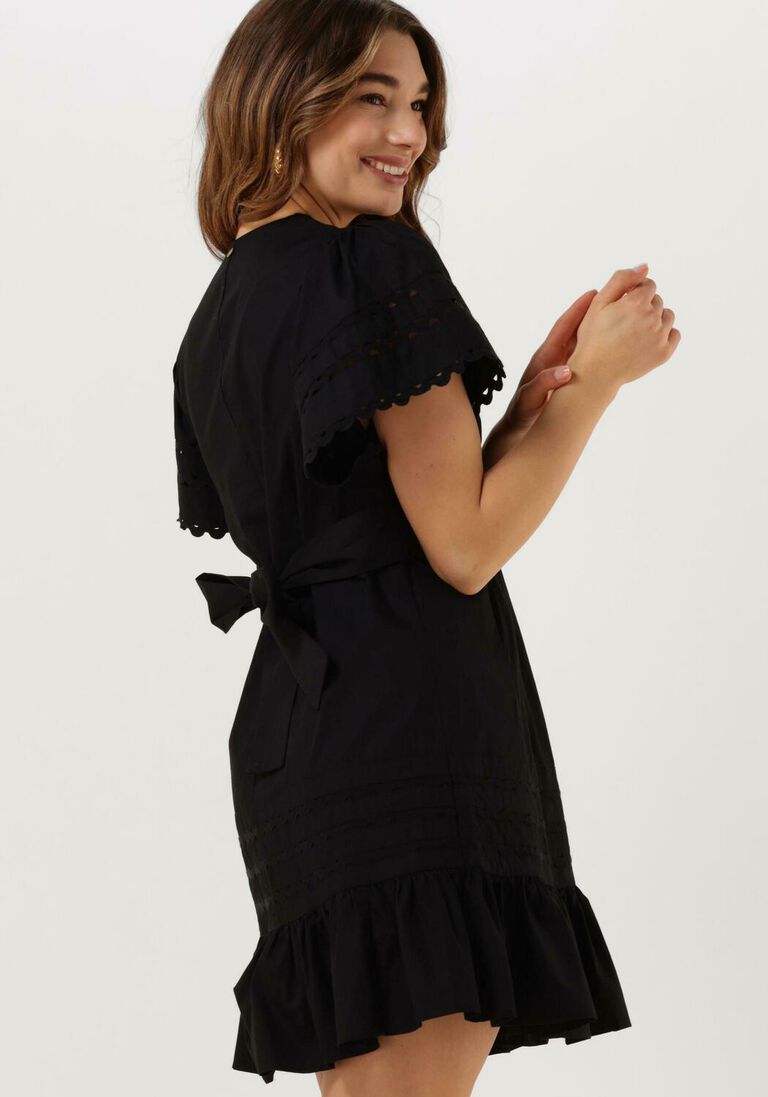 ANTIK BATIK zwarte antik batik mini jurk roda mini dress