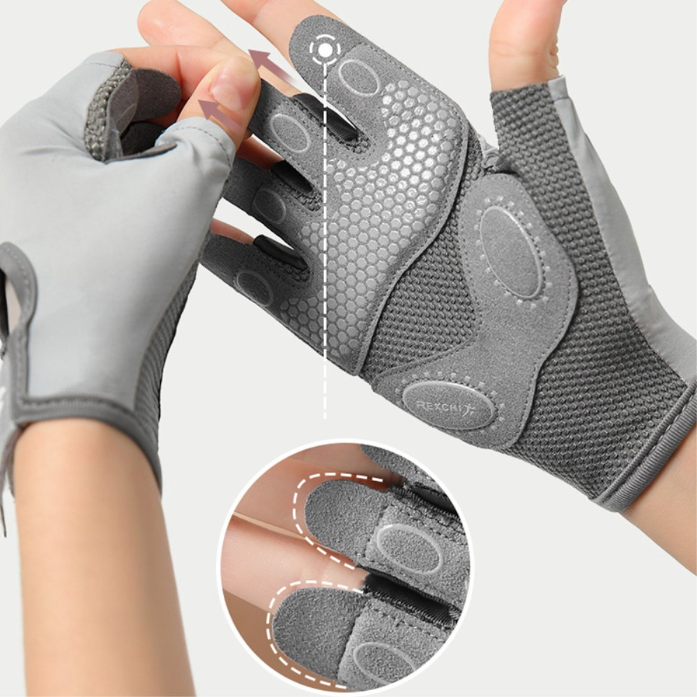 (1 Paar) Gr. L Atmungsaktive Fitness Trainingshandschuhe Rutschfeste Gym Handschuhe für Krafttraining / Bodybuilding / Crossfit - Schwarz