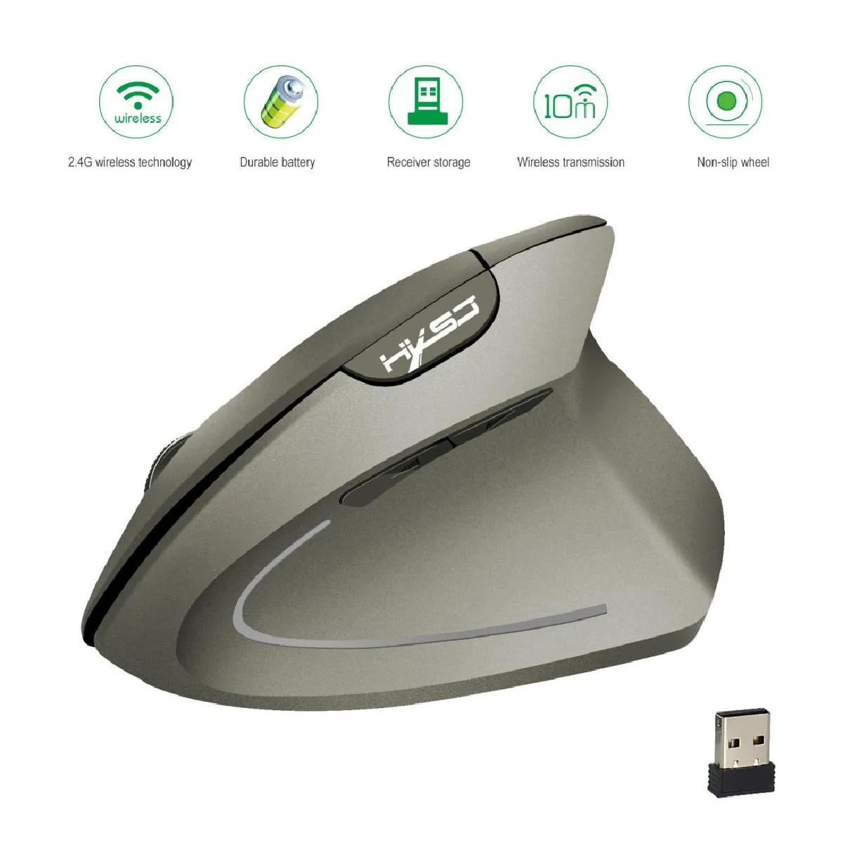 Yonis Souris Ergonomique USB 2400 DPI