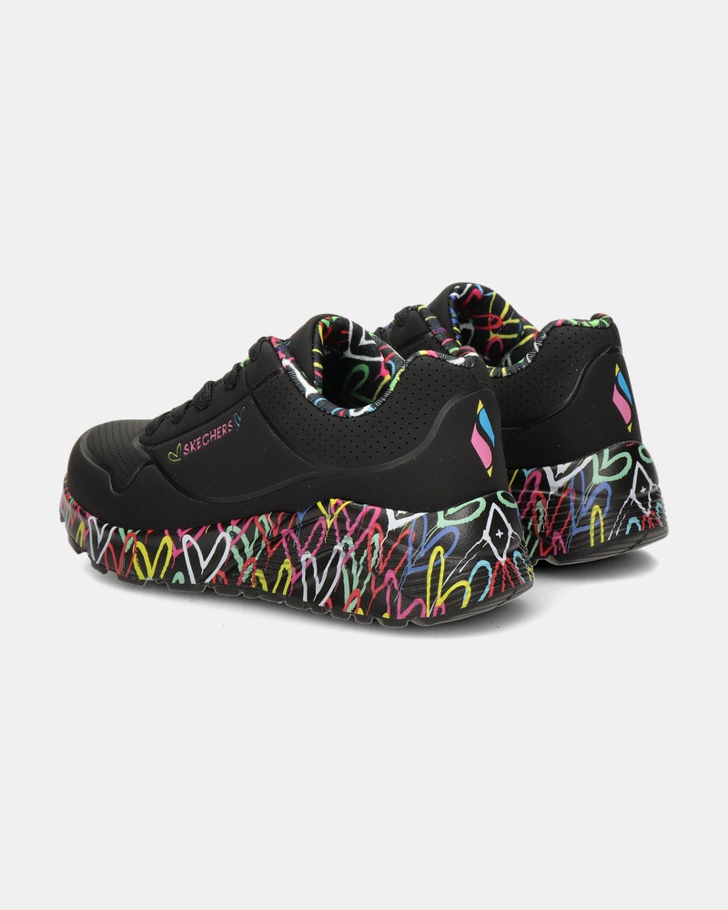 Skechers Uno Lite Lovely Luv Lage sneakers  - zwart