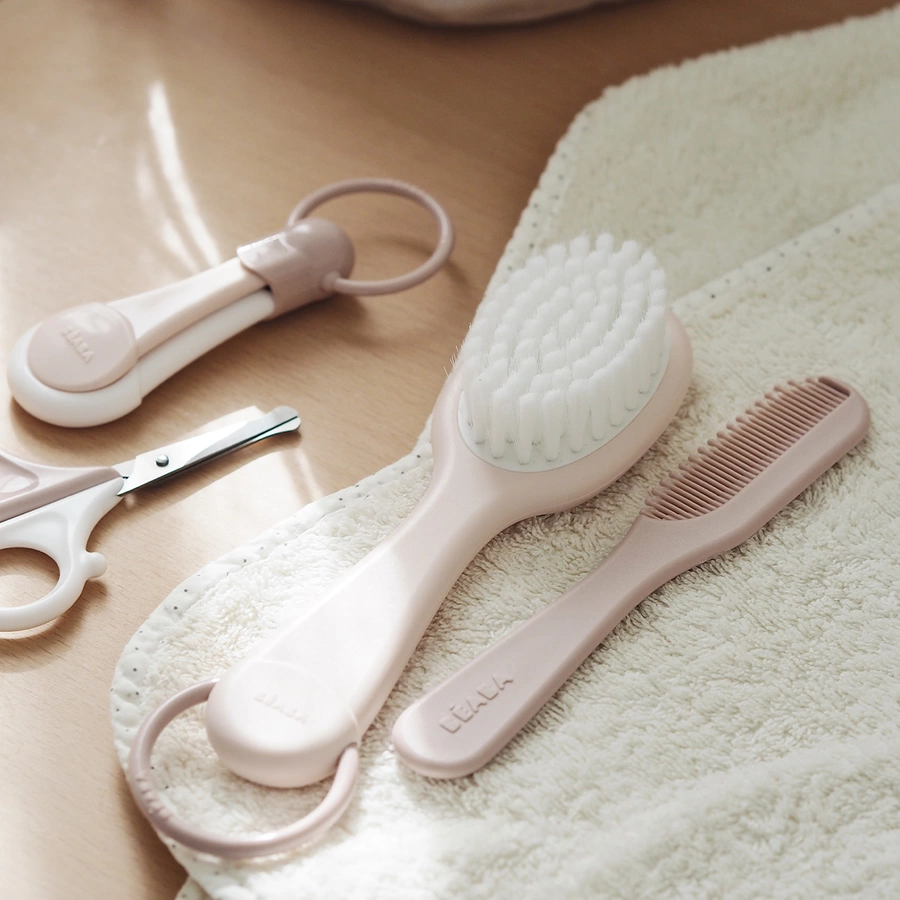 BEABA® Baby-Haarbürste und Kamm Altrosa