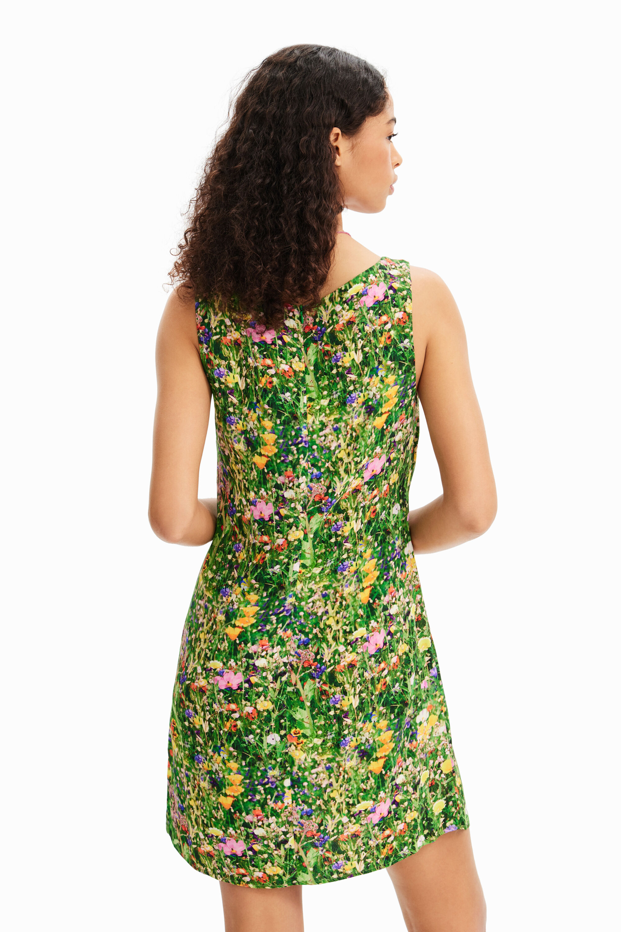 Robe courte fleurs