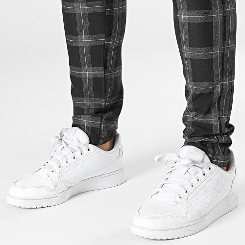 Pantalon A Carreaux Gris Anthracite Noir