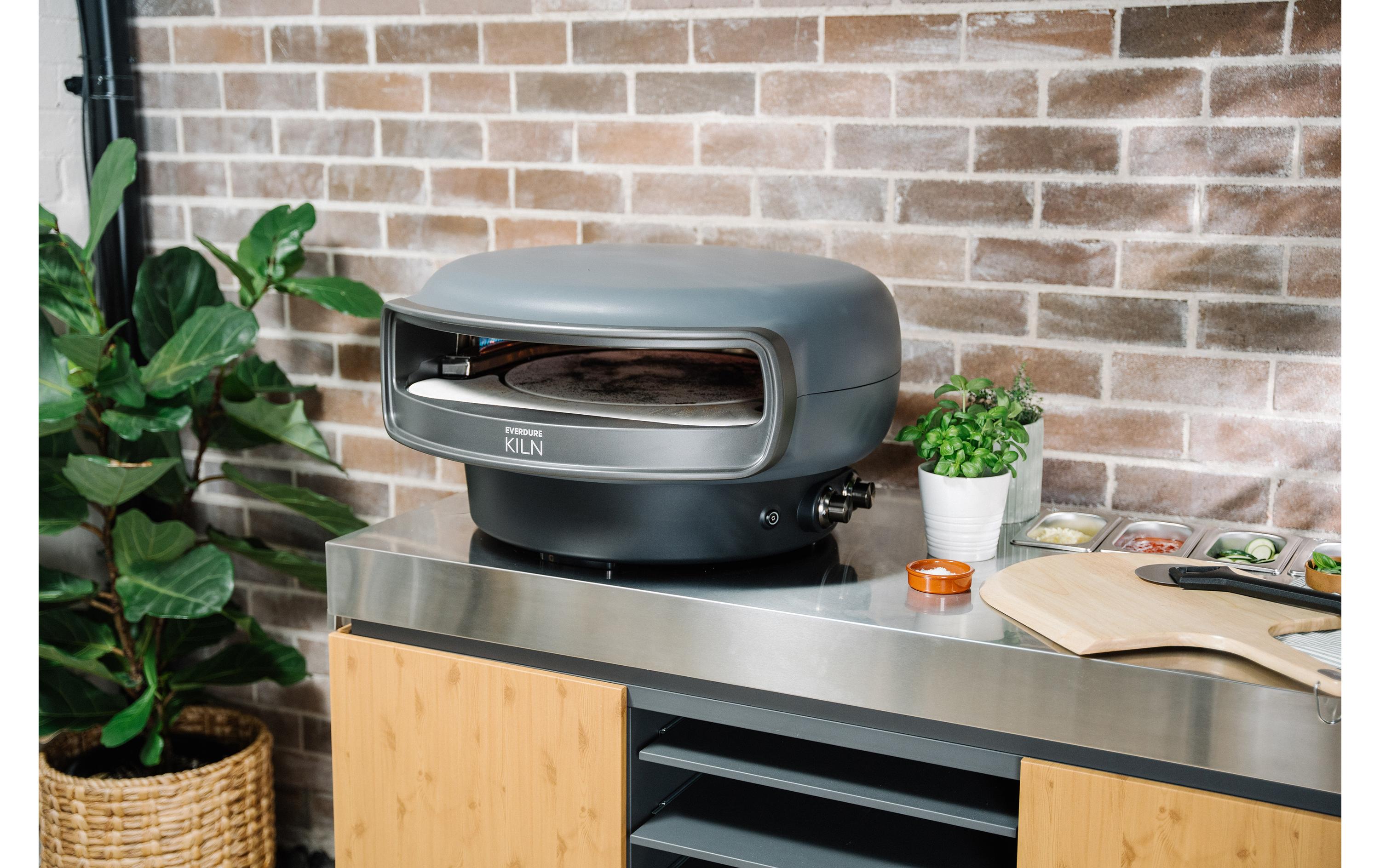 KILN Pizzaofen 2 Brenner rotierend, graphite<br>Pizzaofen
