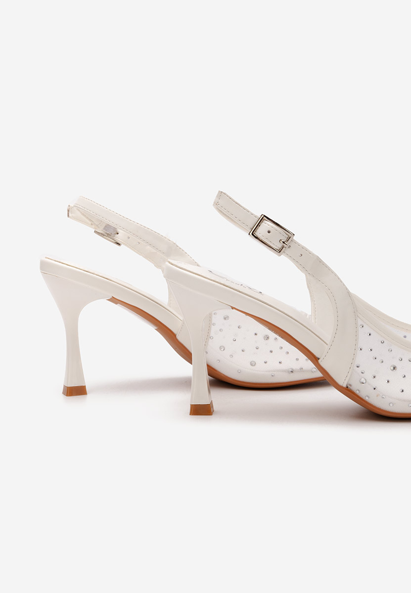 Chaussures à talon fin blancs Valorise