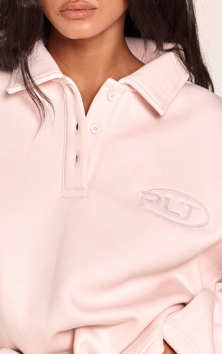Rose Sweat-shirt Polo Brodé Plt