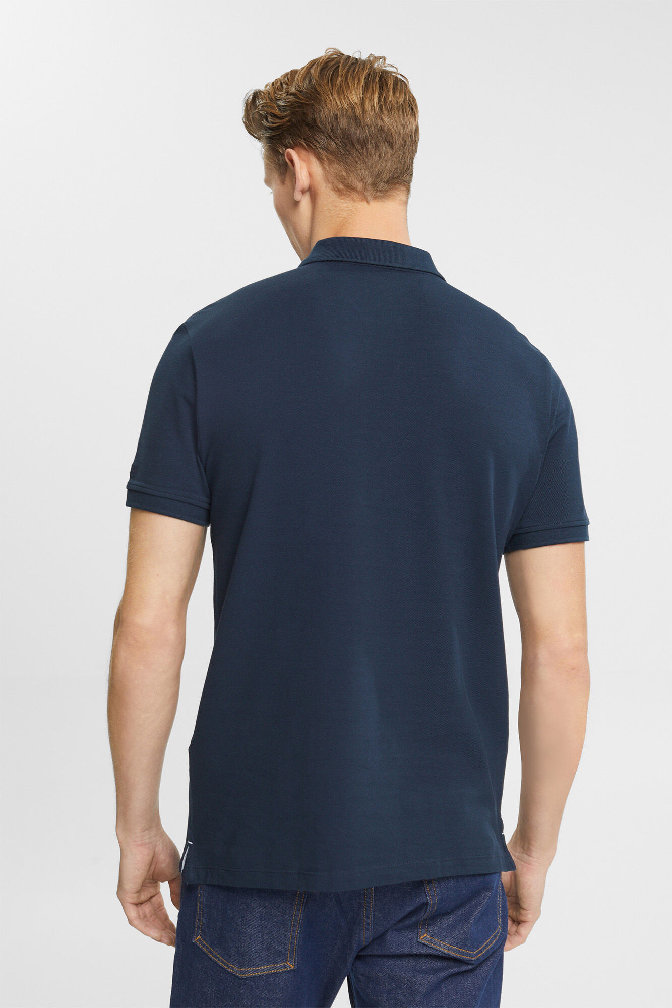 Polo básico piqué algodón - Azul marino