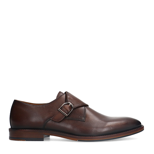 Bruine leren gespschoenen