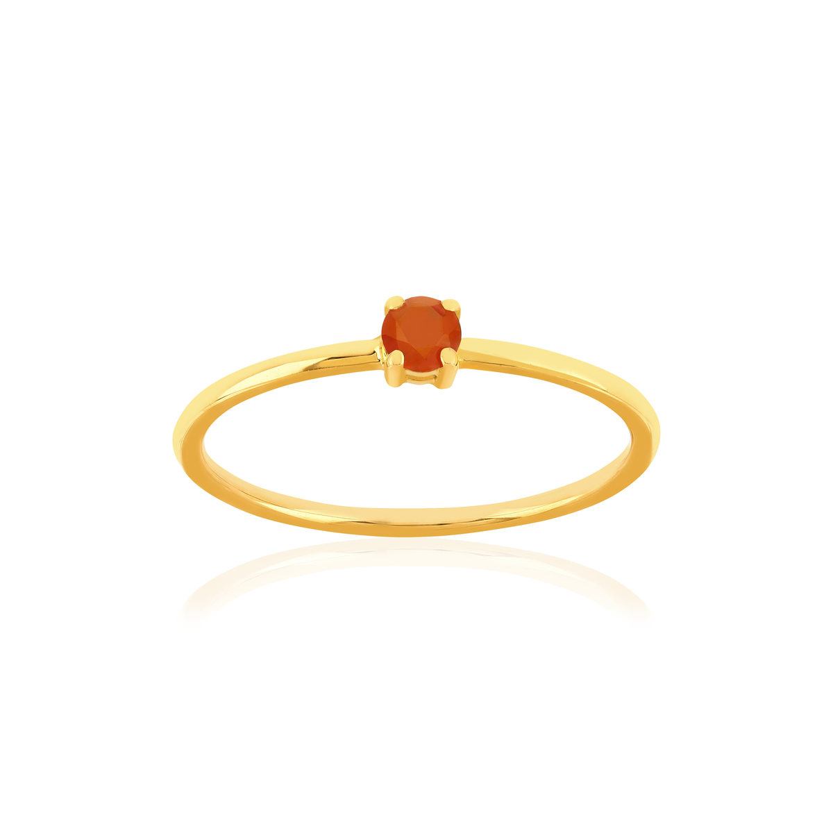 Bague or 375 jaune cornalines