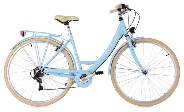 Vélo de Ville Femme KS Cycling Toscana 28'' Shimano Tourney 6V Bleu