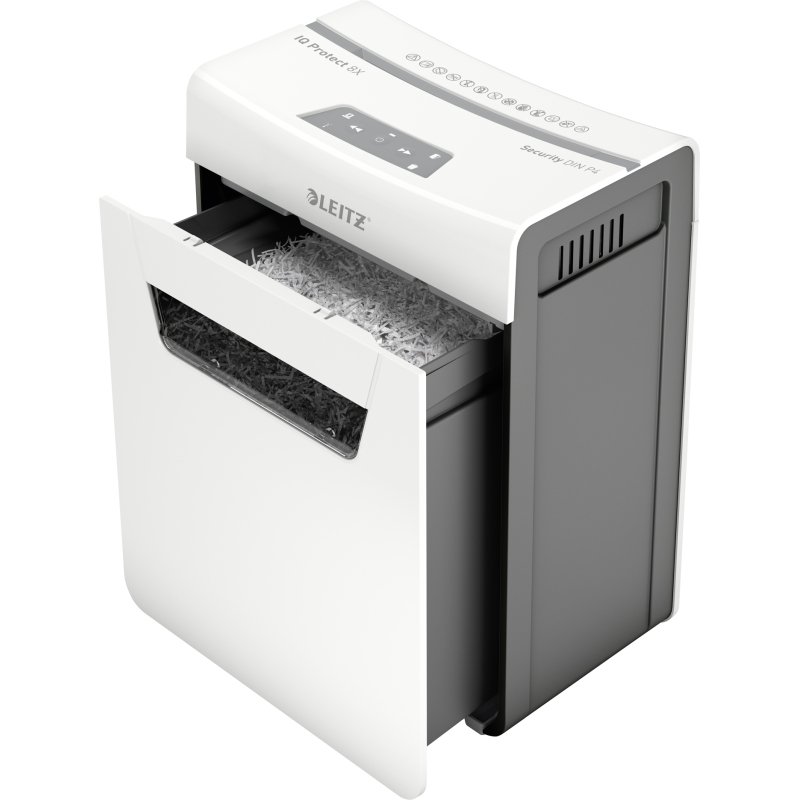 Destructeur Leitz IQ Protect 8X - coupe croisée