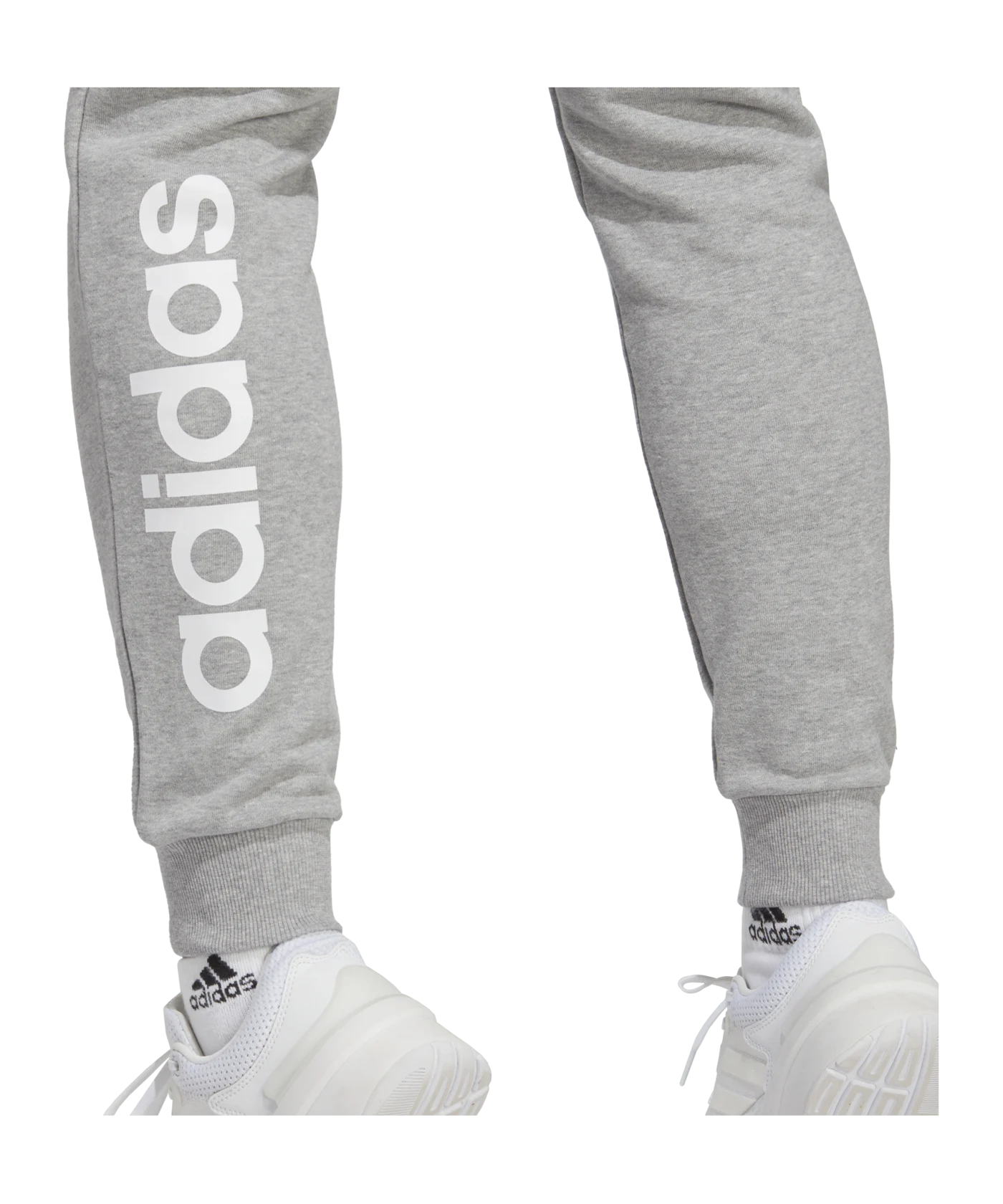 adidas Essentials Linear French Terry Cuffed Pants Grey