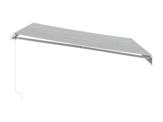 Auvent manuel rétractable avec LED anthracite blanc 400x300 cm