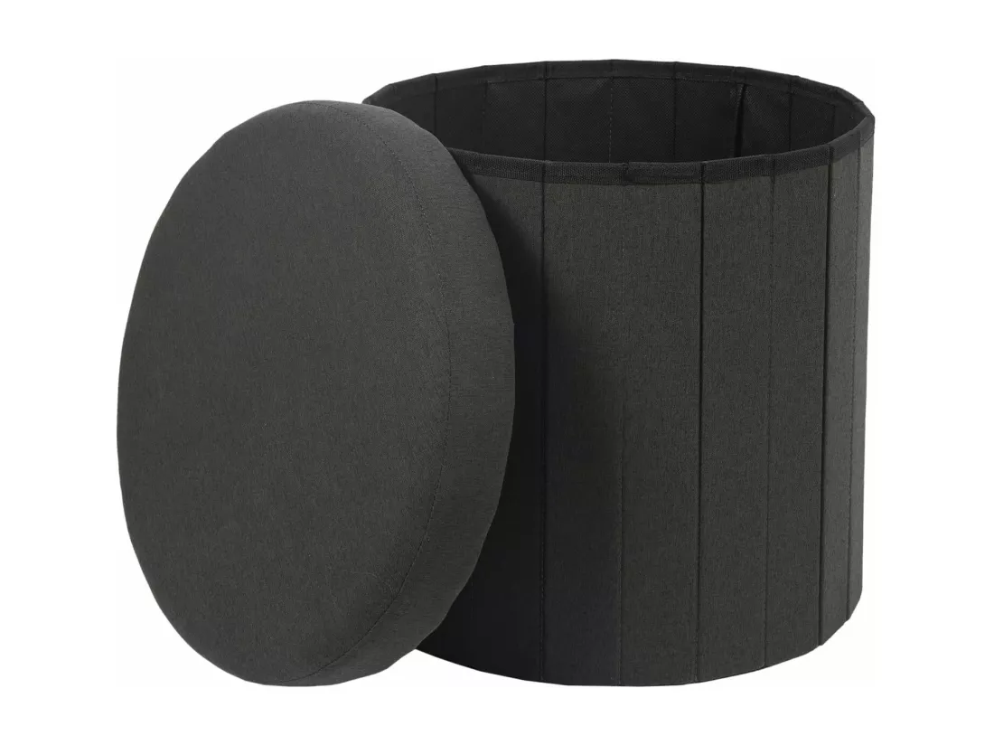 Coffre Pouf Pliable Noir Pills M4