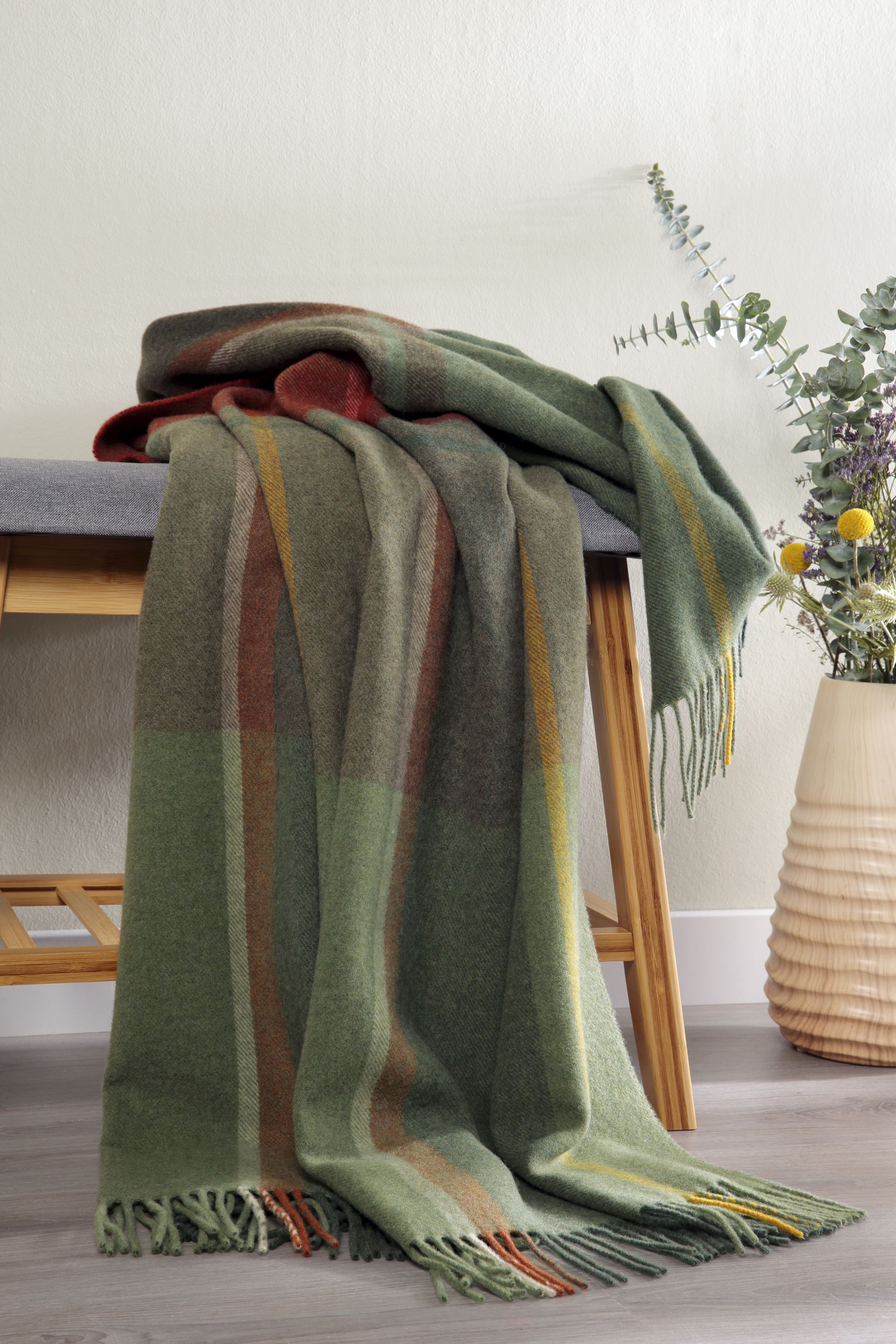 Plaid CASHMERE grün