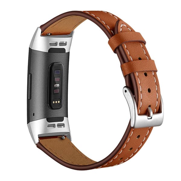 INF Reim til Fitbit Charge 3/4 i brunt skinn