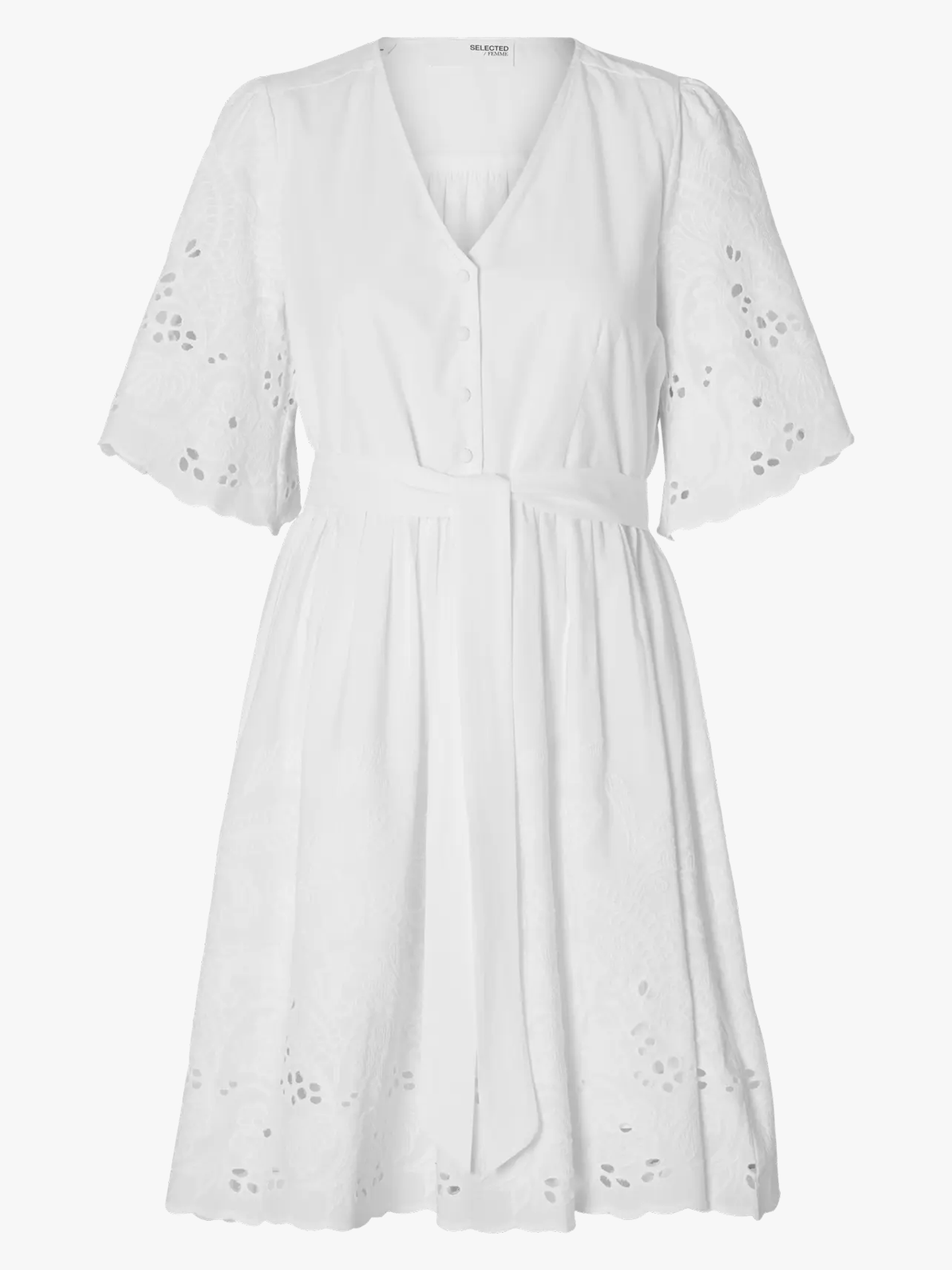 Dahlia Short Sleeve Short Broderi Dress
