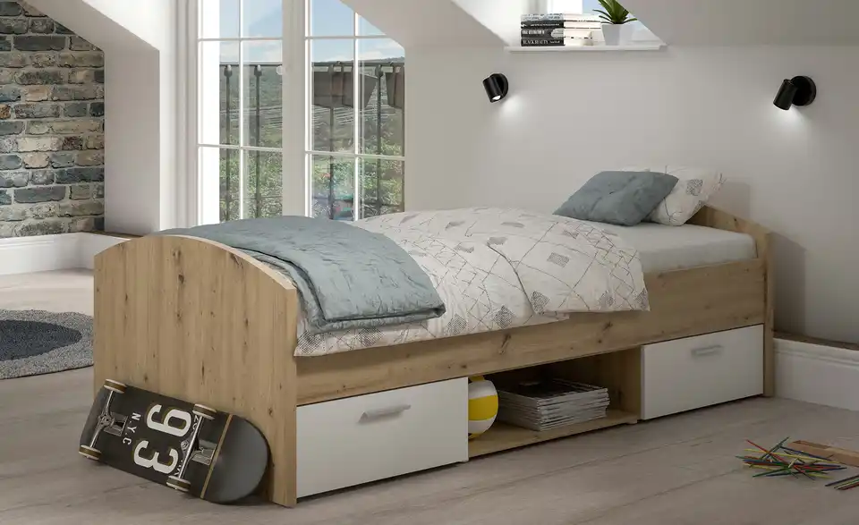 Einzelbett mit Schubladen Jamaro Juzi